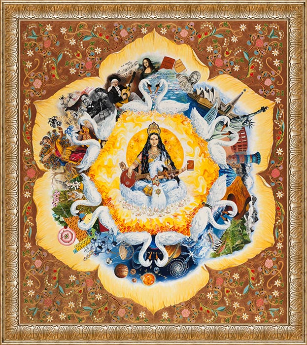 Jana Acryl painting, Mandala of the Mother Earth