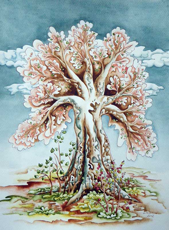 Aquarelle painting, The Spring